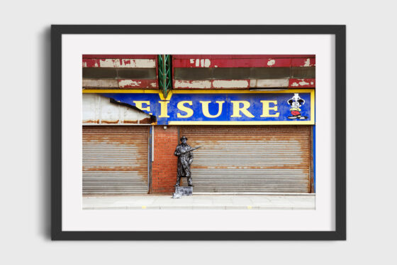 The Living Statue Photography Print In Black Frame
