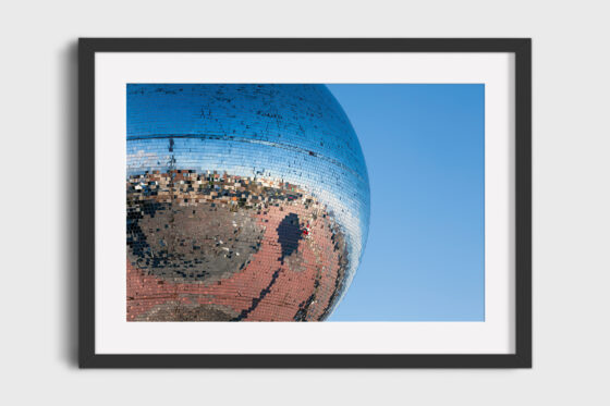 Blackpool Mirrorball Photography Print In Black Frame