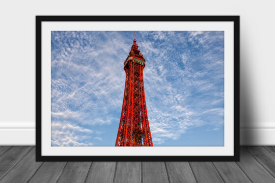 Blackpool Tower Photography Print In Black Frame