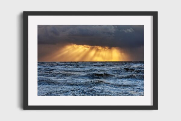 Golden Horizons Photography Print in Black Frame